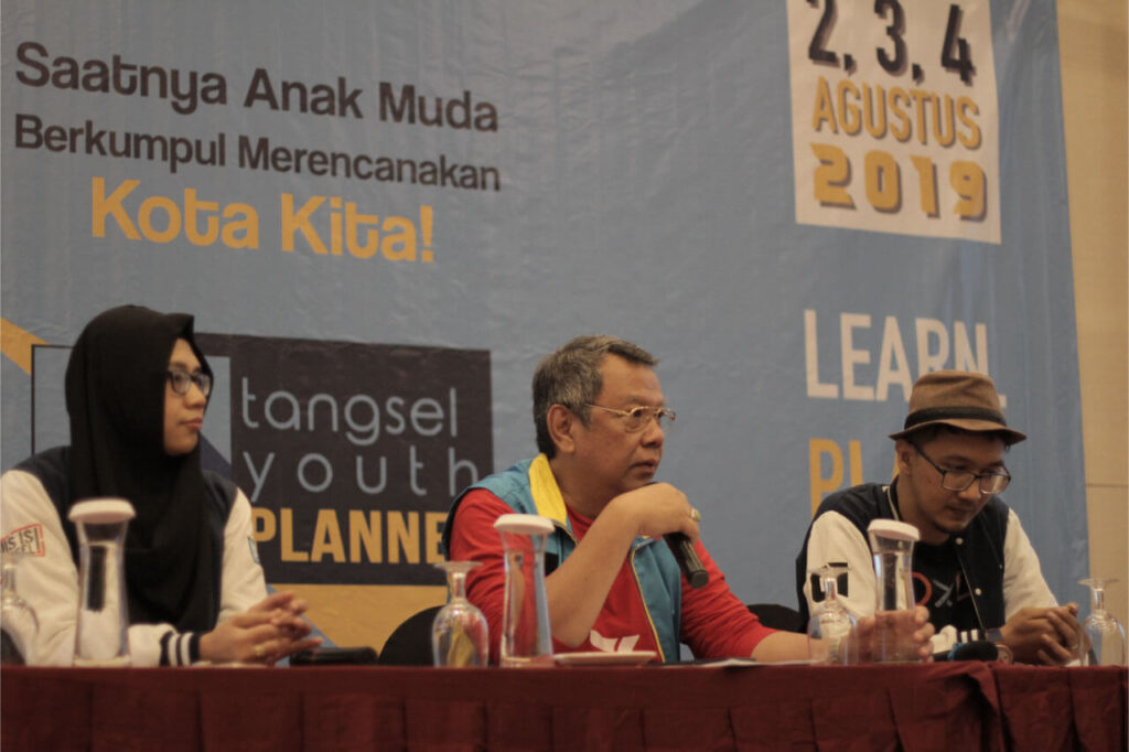 Benjamin Davnie, Vice Mayor of South Tangerang 2019, giving speech